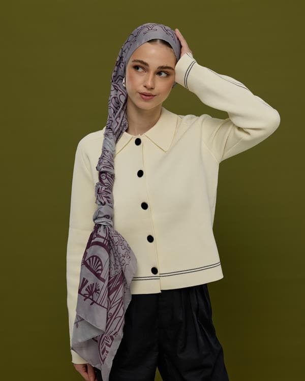 Leylak & Erguvani Harem Rüyası Desen Şal - 02 - görsel 5