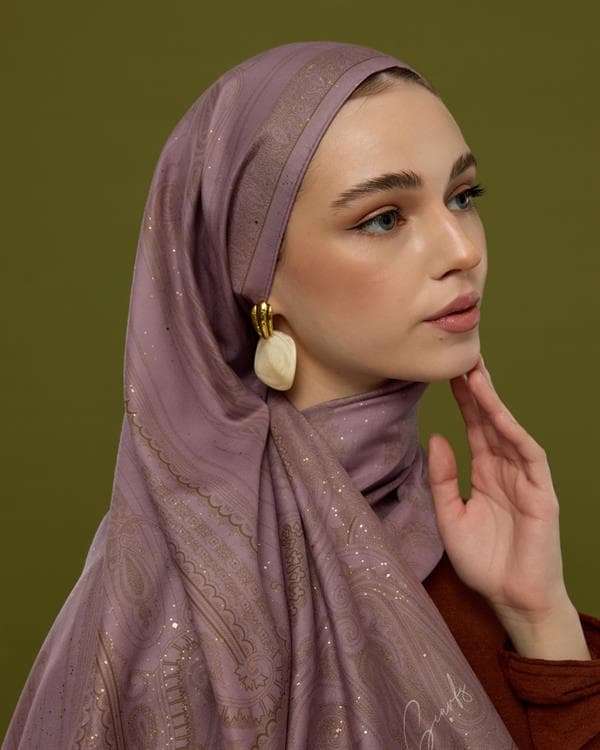 Leylak Gölgüsü & Kumral Hürrem Desen Şal - 34