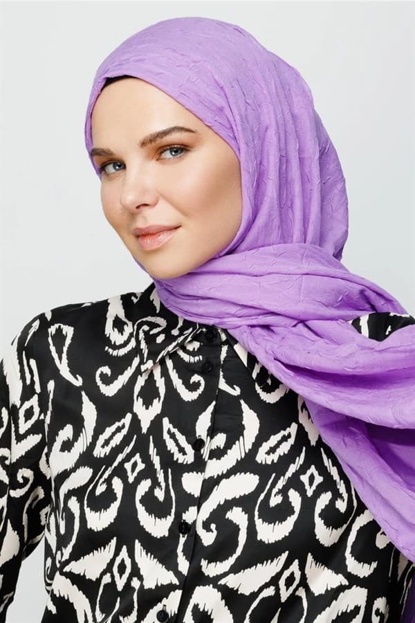 Lila Bambu Şal