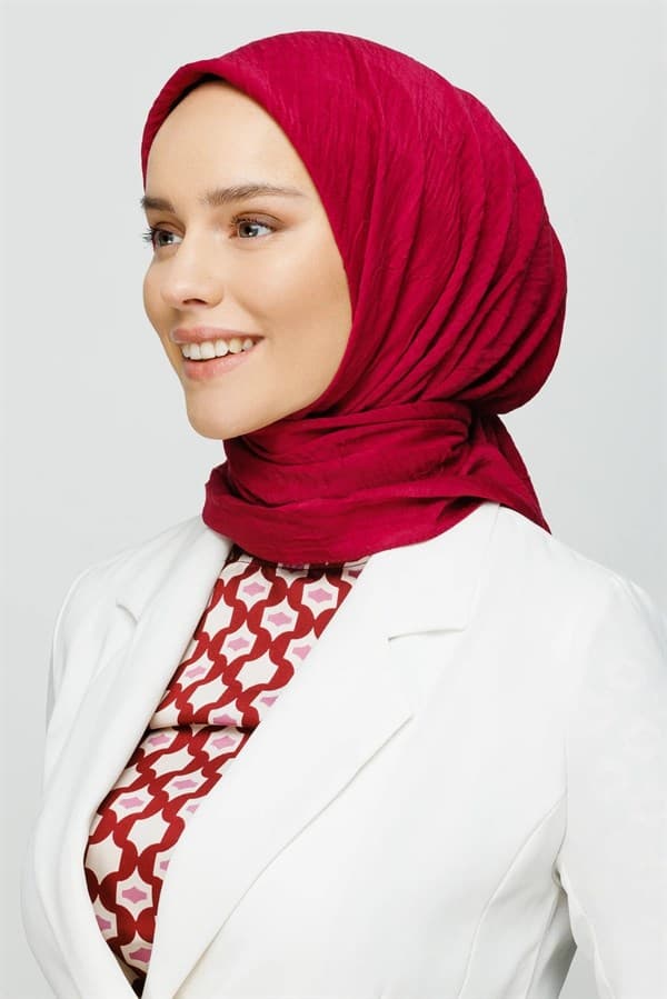 Magenta Bambu Eşarp - görsel 3