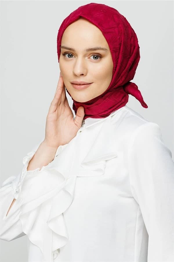 Magenta Piliseli Bambu Eşarp