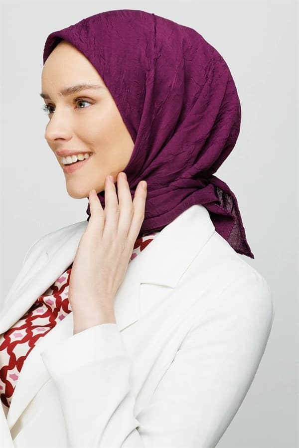 Mor Bambu Eşarp