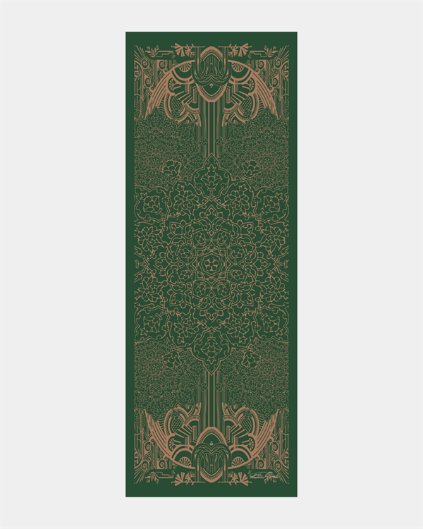 Orman Yeşili & Bronz Şafak Harem Rüyası Desen Şal - 19