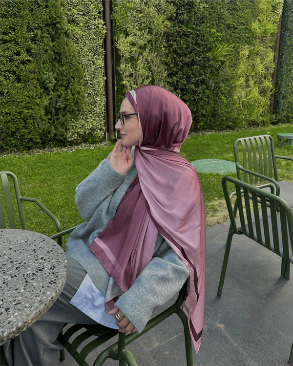 Pudra Degrade Desen Şal - görsel 3