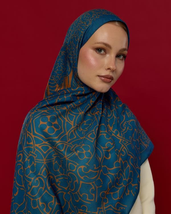 Safir & Hardal Zerafeti Harem Rüyası Desen Şal - 21