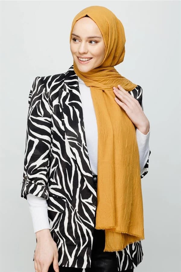 Safran Bambu Şal - görsel 3