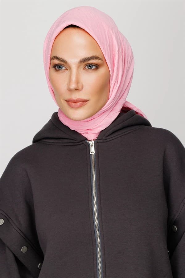 Şeker Pembe Bambu Eşarp - görsel 3