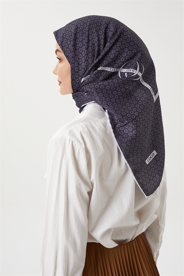 Siyah - Morocco Pamuk Eşarp - görsel 3