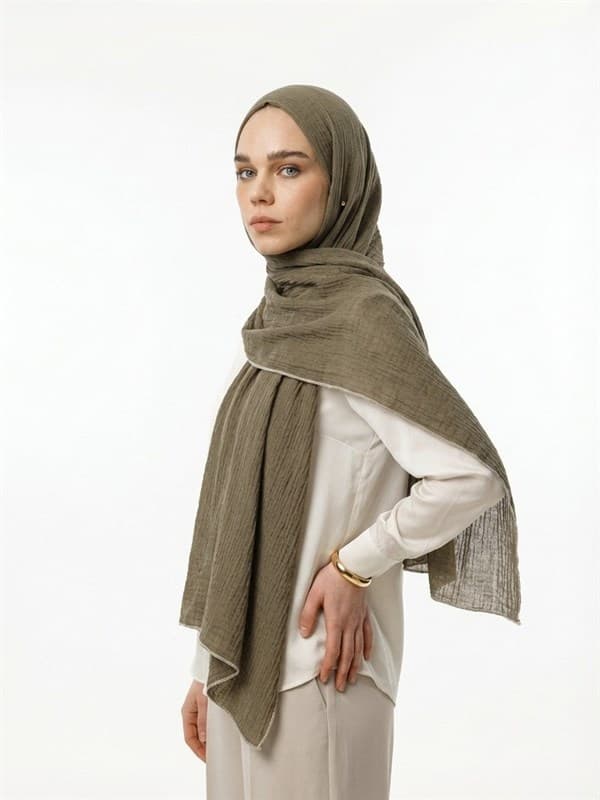 Soft Yeşil Müslin Şal