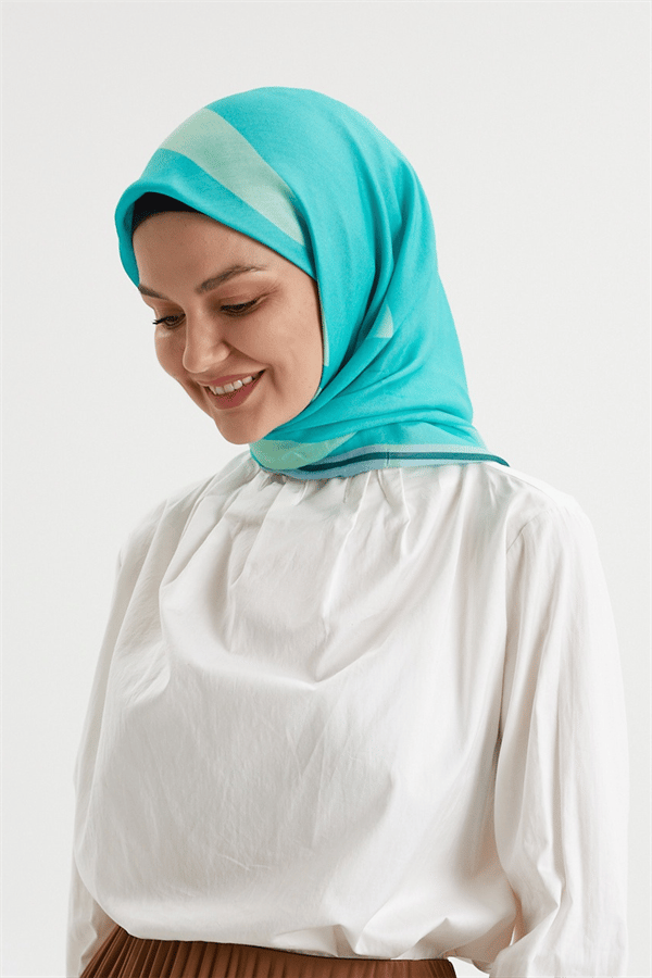Su Yeşili - Classic Pamuk Eşarp