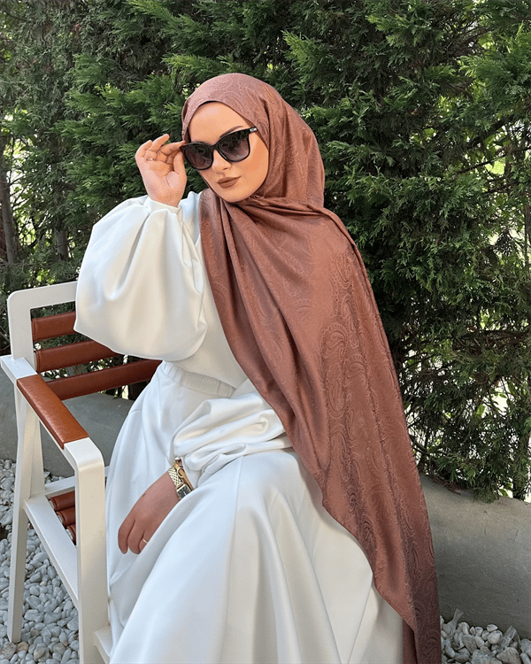 Tozlu Kahve Rumi Desen Jakar Şal