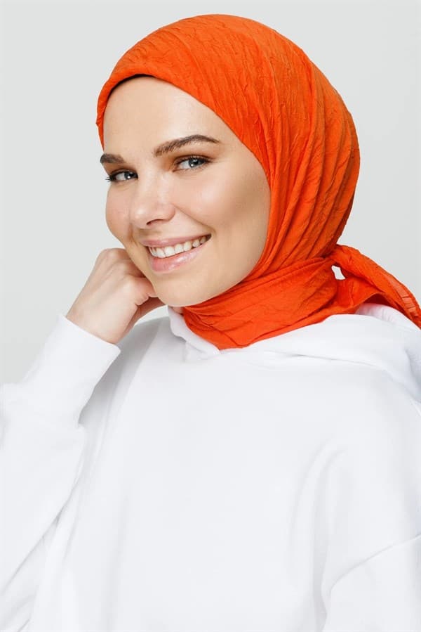 Turuncu Bambu Eşarp