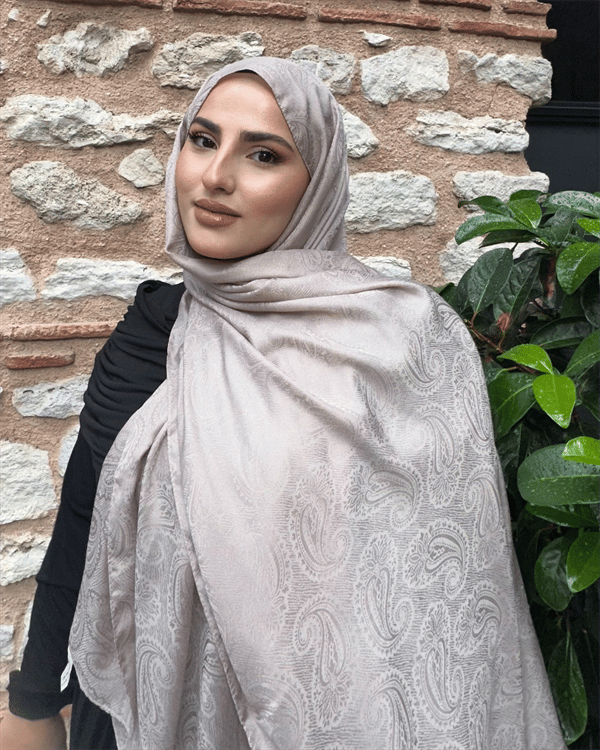 Vizon Rumi Desen Jakar Şal