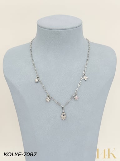 14K Charmlı Kolye 45cm // KOLYE-7087KOLYE-7087