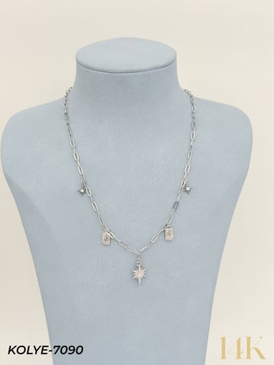 14K Charmlı Kolye 45cm // KOLYE-7090KOLYE-7090