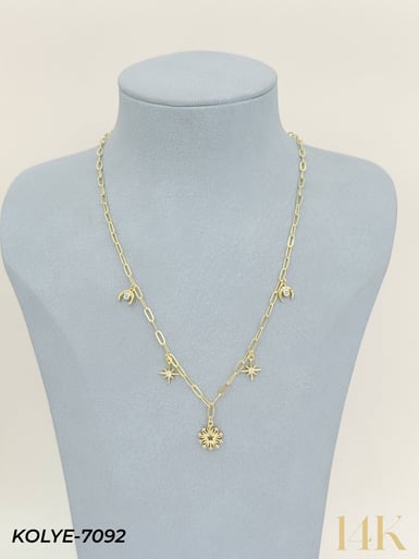 14K Charmlı Kolye 45cm // KOLYE-7092KOLYE-7092