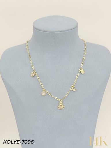 14K Charmlı Kolye 45cm // KOLYE-7096KOLYE-7096