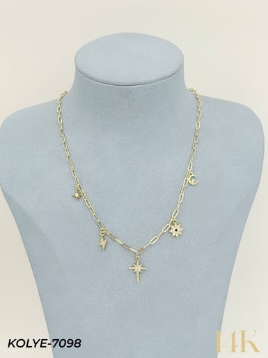 14K Charmlı Kolye 45cm // KOLYE-7098KOLYE-7098
