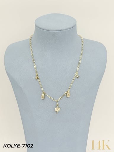 14K Charmlı Kolye 45cm // KOLYE-7102KOLYE-7102