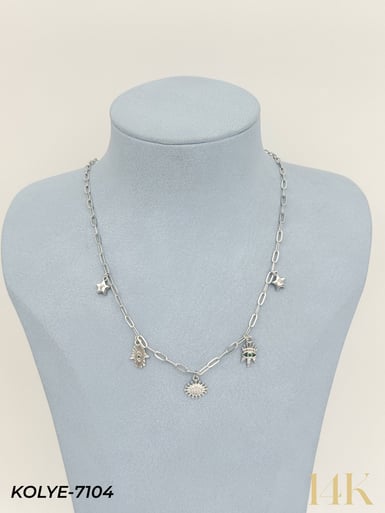 14K Charmlı Kolye 45cm // KOLYE-7104KOLYE-7104