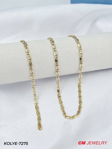 14K CM Zincir Bileklik Set 60cm // KOLYE-7275KOLYE-7275