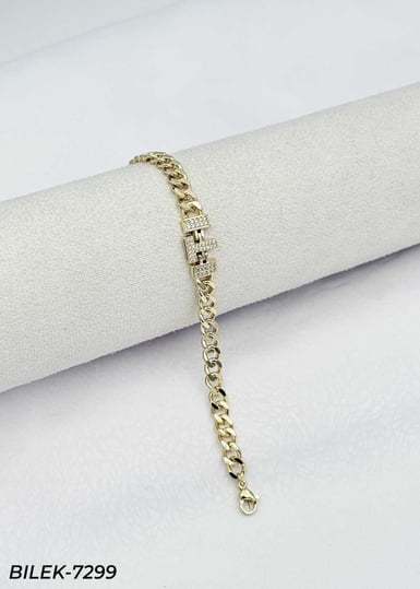 14K Kuyumcu Model Harf Bileklik // BILEK-7299BILEK-7299
