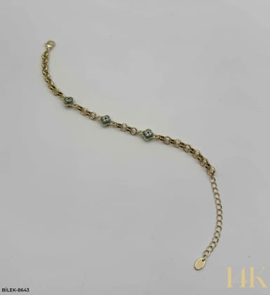 14K NAZAR BONCUĞU BİLEKLİK //BİLEK-8643BİLEK-8643