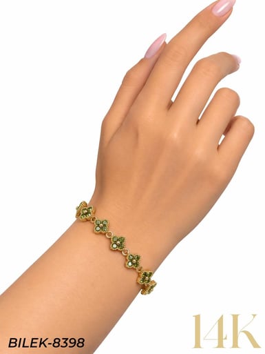 14K Su Yolu Yonca Bileklik // BILEK-8398BILEK-8398