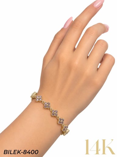 14K Su Yolu Yonca Bileklik // BILEK-8400BILEK-8400