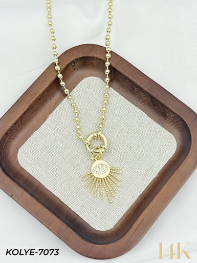 14K Tasarım Gemici Kilit Kolye 50cm // KOLYE-7073KOLYE-7073