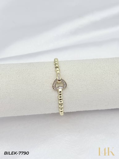 14K Taşlı Şarnel Kilitli Künye // BILEK-7790BILEK-7790