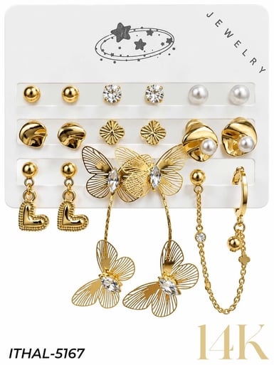 9'LU Set Küpe // ITHAL-5167ITHAL-5167