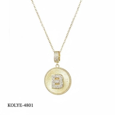 Çelik Harf Kolye 45 cm (B) // KOLYE-4801