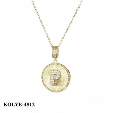Çelik Harf Kolye 45 cm (P) // KOLYE-4812