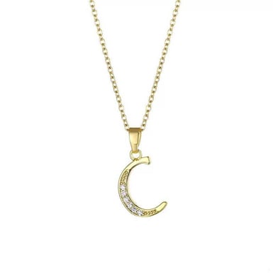 Çelik Harf Kolye 45cm // KOLYE-6624.KOLYE-6624