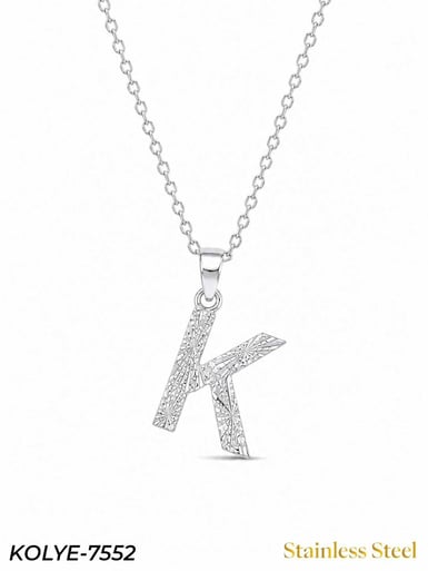 Çelik Harf Kolye 45cm // KOLYE-7552KOLYE-7552