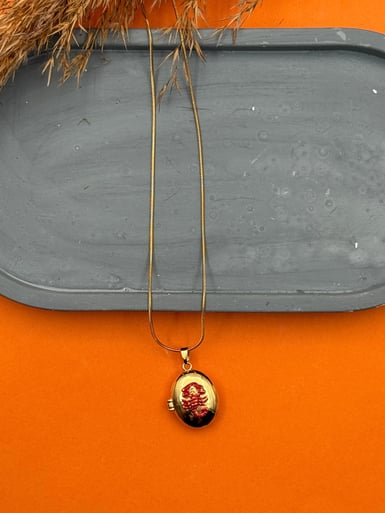 Çelik Kapaklı Kolye 45cm // KOLYE-5549.KOLYE-5549