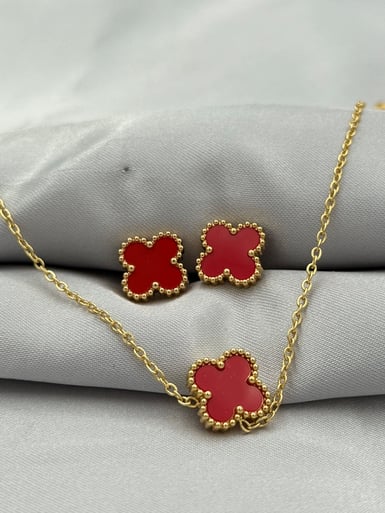 Çelik Küpe Kolye Set // KOLYE-5391.KOLYE-5391