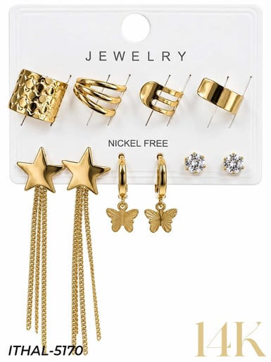Earcuff Set Küpe // ITHAL-5170ITHAL-5170