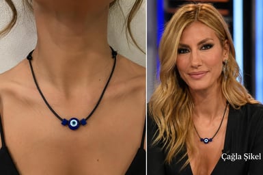 Vip Çağla Şikel Kolye 45 cm Siyah//KOLYE-7756KOLYE-7756