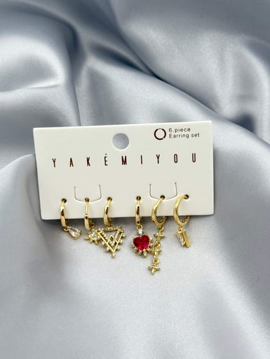 YAKEMIYOU 6'lı Set Küpe // ITHAL-3788.ITHAL-3788