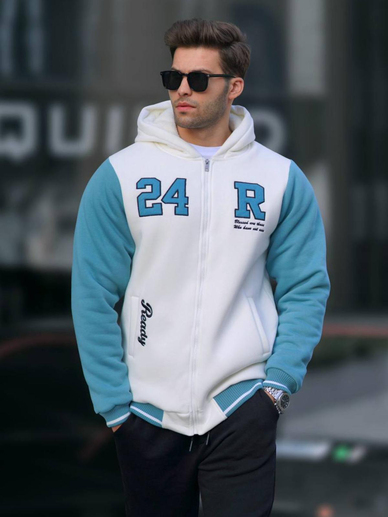 Men bomber jacket wholesale Light Blue color