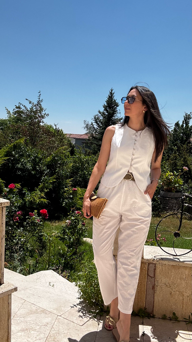 Ajurlu Nakış Şerit Detay Premium Takım
