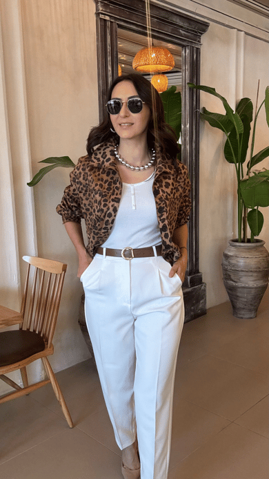Süet Leopar Ceket