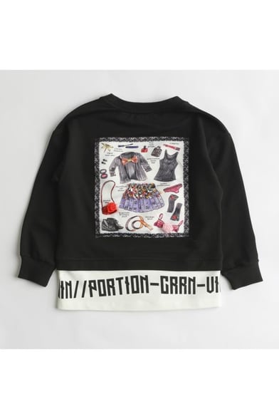 Kız Çocuk Baskılı Sweatshirt Tayt Takım 1-5 Yaş