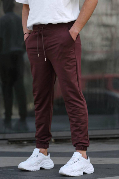 Erkek Jogger Pantolon Toptan Kahverengi Renk