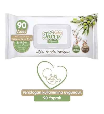 Baby Turco Islak Havlu 90lı Doğadan 
