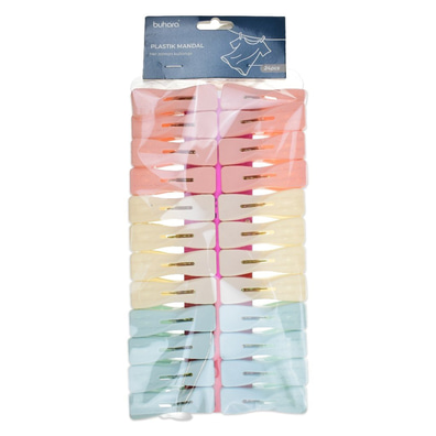 Buhara Renkli Plastik Mandal 24 Lü Bhr-2578