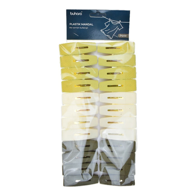 Buhara Renkli Plastik Mandal 24 Lü Bhr-2577