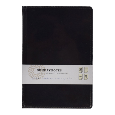 Deri Kapak Çizgili Defter 140 Yaprak